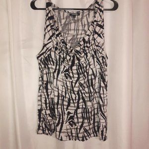 💥3/$25💥 Zebra color Sleeveless Cowl Neck Top Shirt Blouse size 1x
